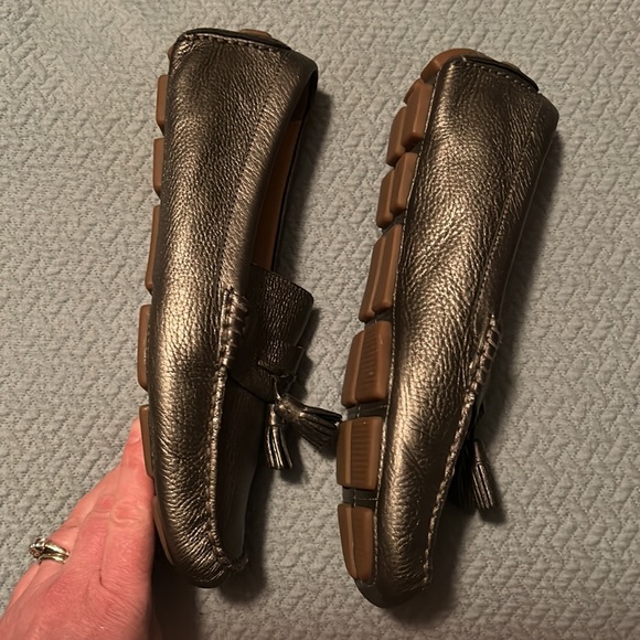 Cole Haan Silver/Pewter Driving Moccasins - Picture 5 of 11